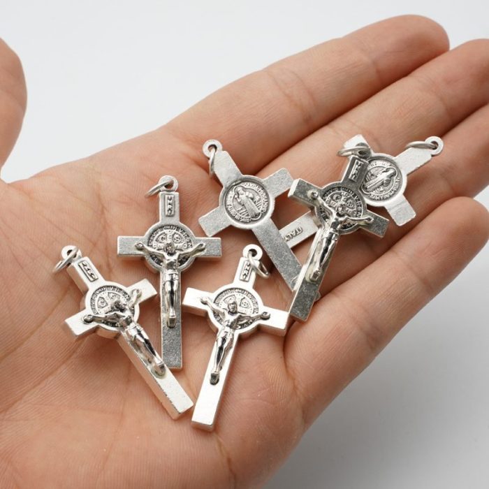 DIY十字架-念珠本笃-3.5cm - 图片 3