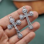 DIY十字架-多圣人主题-锌合金-4.0/5.0cm - 图片 5