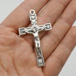 DIY十字架-带玫瑰花-锌合金-4.0/4.8cm - 图片 2