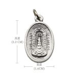 DIY小吊牌-洛雷托+字-锌合金-镀银-2.2cm - 图片 3