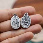 DIY小吊牌-圣家+圣神-锌合金-镀银-2.2cm - 图片 2