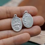 DIY小吊牌-阿托查的圣婴+玫瑰花-锌合金-2.2cm - 图片 5
