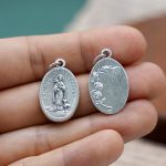 DIY小吊牌-圣玛尔定·包瑞斯+玫瑰花-锌合金-2.2cm - 图片 3