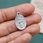 DIY小吊牌-圣维雅纳神父+字-锌合金-2.2cm - 图片 4
