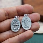 DIY小吊牌-圣妇丽达+圣神（S. Rita）-锌合金-镀银-2.2cm - 图片 4