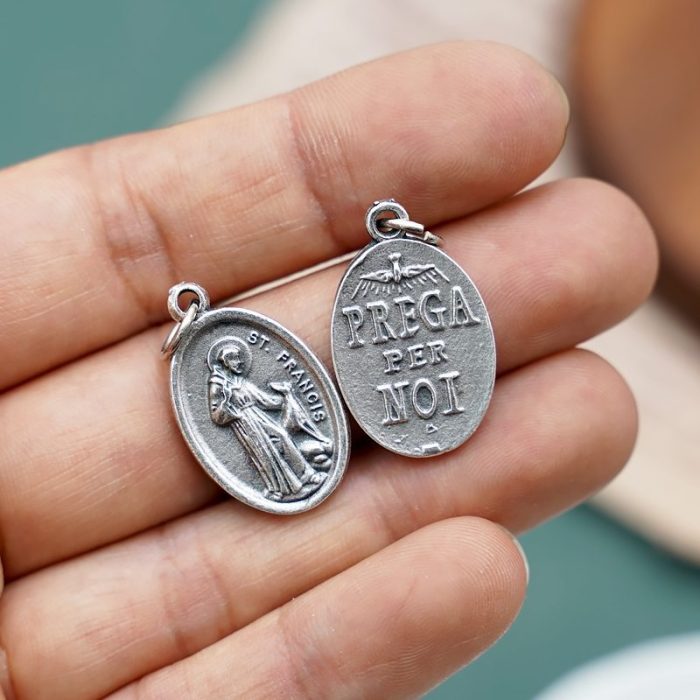 DIY小吊牌-方济各和狼+圣神和字-锌合金-2.2cm - 图片 3