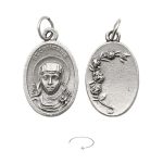 DIY小吊牌-圣女加大利纳+玫瑰花-锌合金-2.2cm