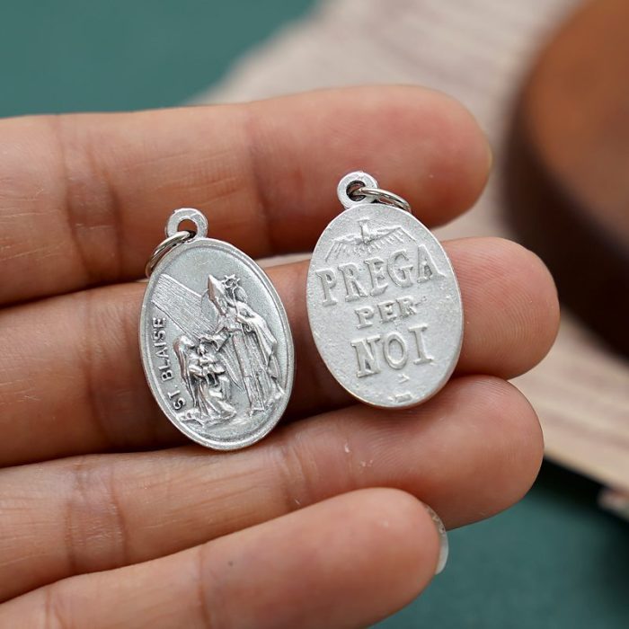DIY小吊牌-圣伯拉削+圣神和字-锌合金-2.2cm - 图片 3
