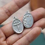 DIY小吊牌-基督十字架+玫瑰花-锌合金-2.2cm - 图片 3