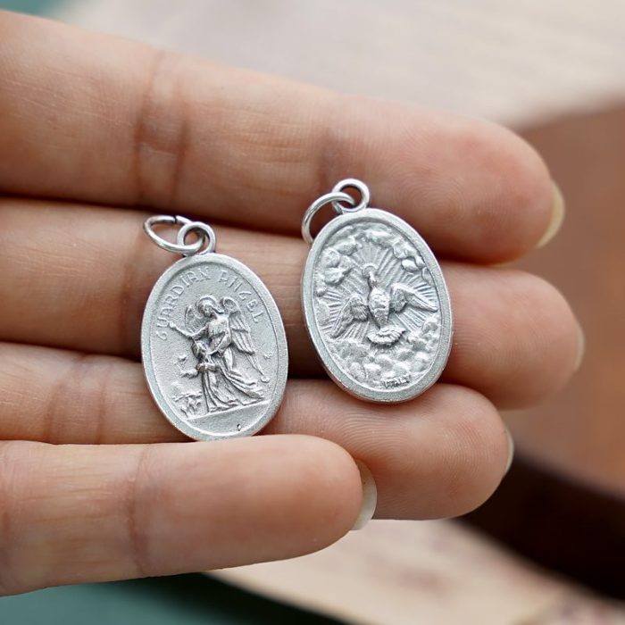 DIY小吊牌-护守天使+圣神-锌合金-2.2cm - 图片 3
