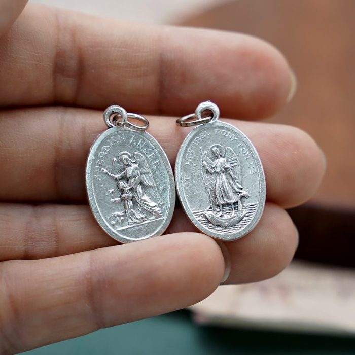 DIY小吊牌-护守天使+辣法厄尔-锌合金-2.2cm - 图片 3