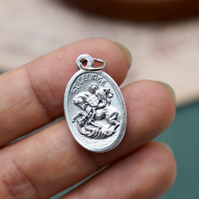 DIY小吊牌-圣乔治+耶稣圣心-锌合金-2.2cm - 图片 3