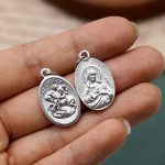 DIY小吊牌-圣乔治+耶稣圣心-锌合金-2.2cm - 图片 4
