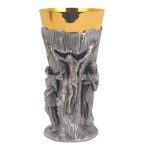 【现货】圣爵杯-地下墓穴图案-手工雕刻-银色-高19x杯径10cm