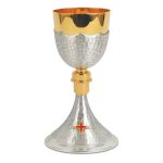 圣爵-锤纹与十字-银色-高20.5×直径8.5cm