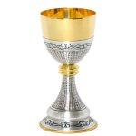 【现货】雕刻金属圣体盒，杯直径12厘米，高22.5厘米