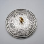 圣体盒-麦穗图案-手工錾刻-银色-高27×杯径13cm - 图片 6