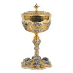 圣体盒-圣人、圣体符号与天使-双色-高27.5×直径12.5cm