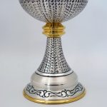 圣体盒-杯径12-黄铜-银色-直径12高22.5厘米 - 图片 6
