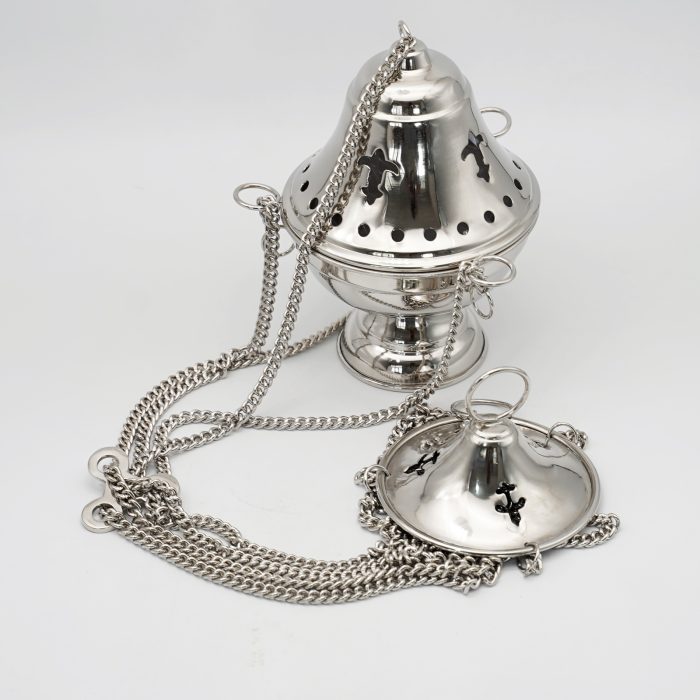 【现货】提炉-船锚图案-镀镍黄铜-高17x12cm - 图片 9