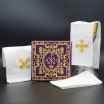 祭台九折布套装-基督圣名（PX）阿耳法欧米伽-紫色刺绣