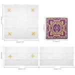祭台九折布套装-基督圣名（PX）阿耳法欧米伽-紫色刺绣 - 图片 2