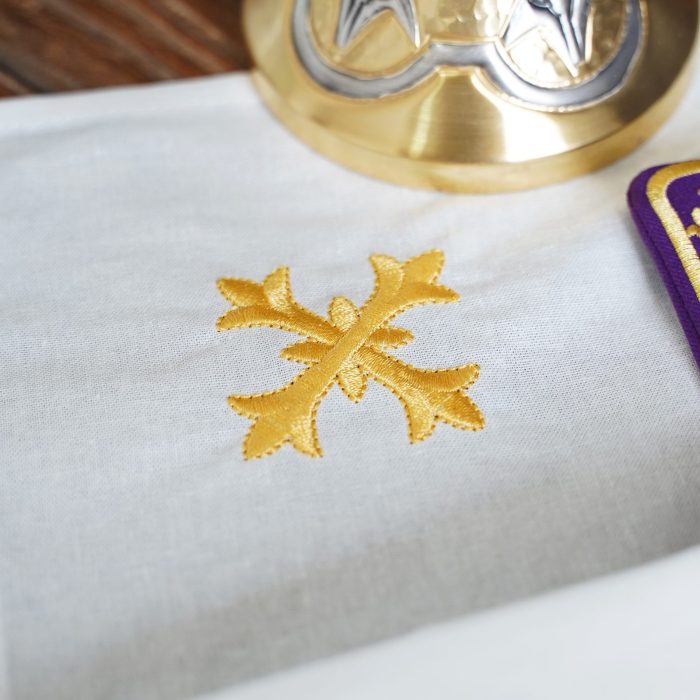 祭台九折布套装-基督圣名（PX）阿耳法欧米伽-紫色刺绣 - 图片 5