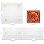 祭台九折布套装-基督圣名（PX）阿耳法欧米伽-红色刺绣 - 图片 2