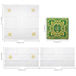 祭台九折布套装-基督圣名（PX）阿耳法欧米伽-绿色刺绣 - 图片 2