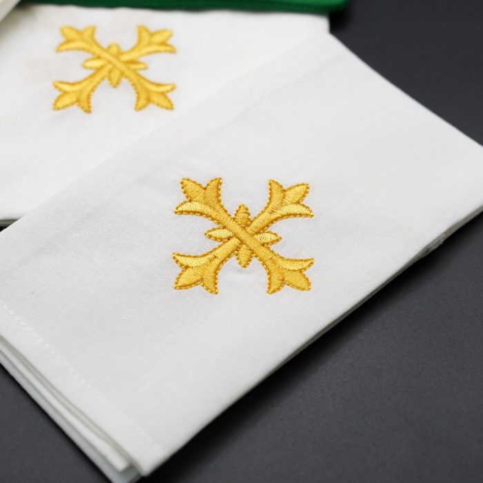祭台九折布套装-基督圣名（PX）阿耳法欧米伽-绿色刺绣 - 图片 5