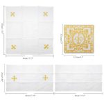 祭台九折布套装-基督圣名（PX）阿耳法欧米伽-金色刺绣 - 图片 2