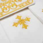 祭台九折布套装-基督圣名（PX）阿耳法欧米伽-金色刺绣 - 图片 4