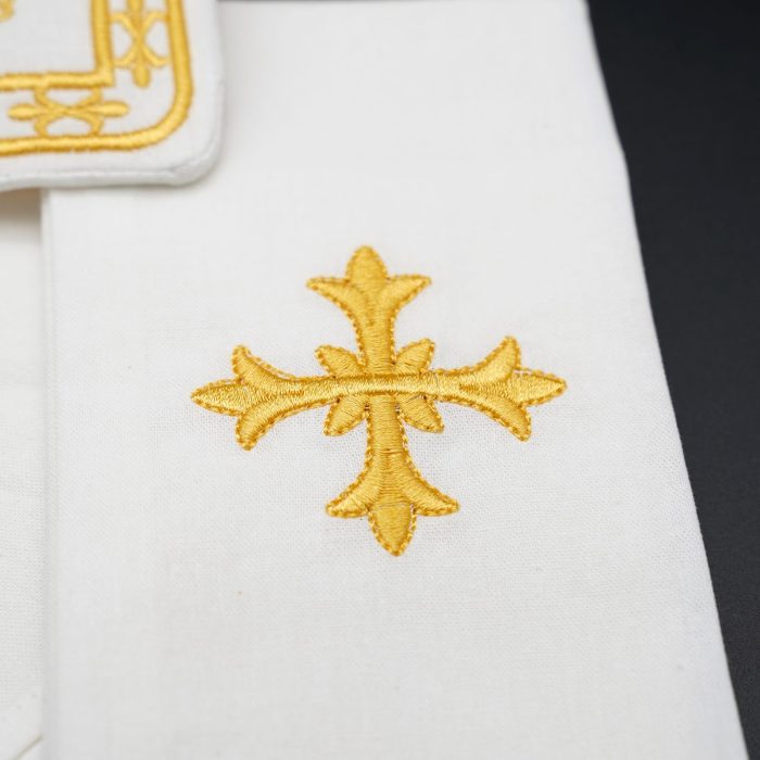 祭台九折布套装-基督圣名（PX）阿耳法欧米伽-金色刺绣 - 图片 5