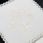 祭台九折布套装-IHS圣名-白色同色刺绣 - 图片 3