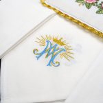 祭台九折布套装-圣母字母与玫瑰-刺绣 - 图片 5