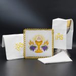 祭台九折布套装-IHS圣体圣爵-刺绣