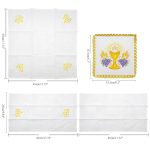 祭台九折布套装-IHS圣体圣爵-刺绣 - 图片 2
