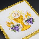 祭台九折布套装-IHS圣体圣爵-刺绣 - 图片 3
