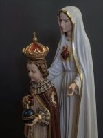 彩绘木雕-圣母圣心与布拉格圣婴（Sacred Heart of Mary with
  Infant Jesus of Prague）-多尺寸 - 图片 2