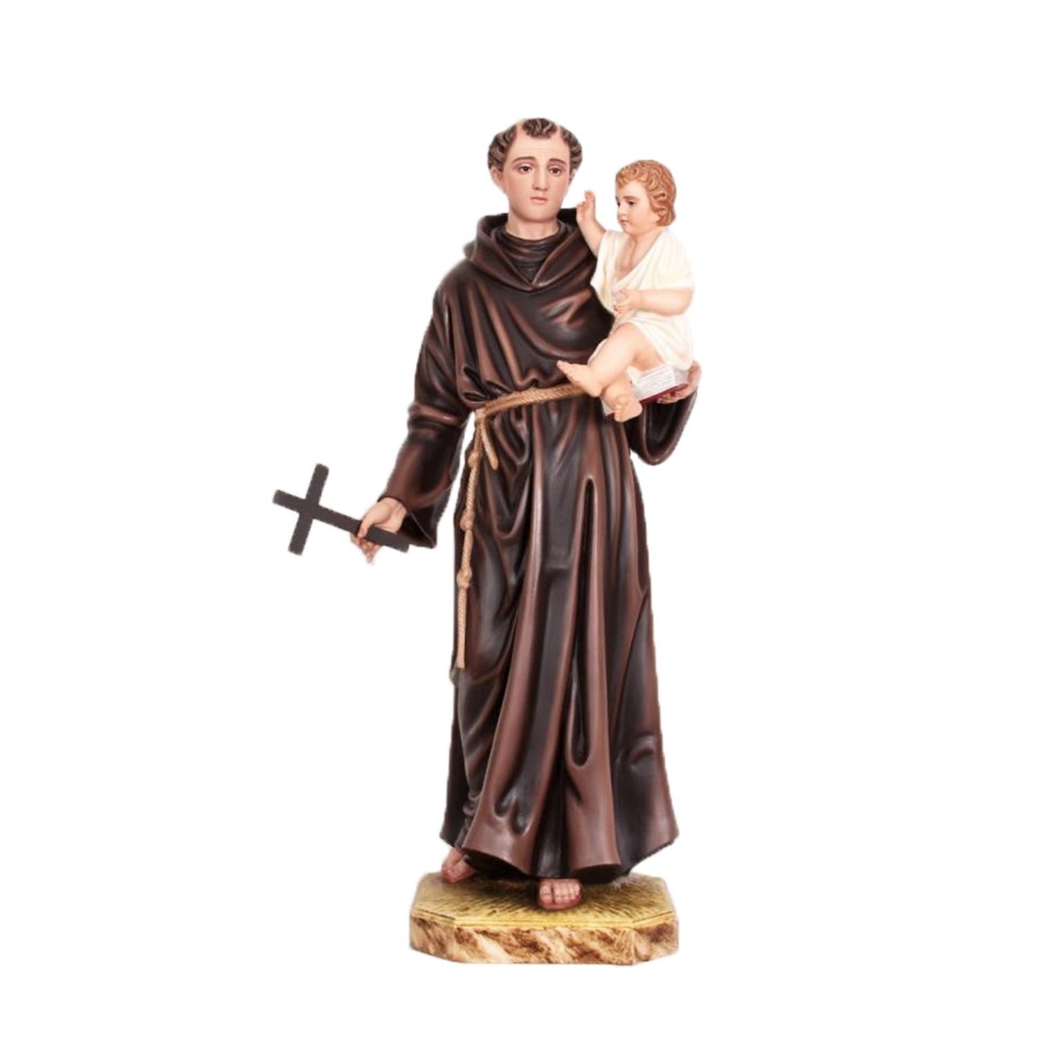 彩绘木雕-圣安多尼（St. Anthony）-多尺寸