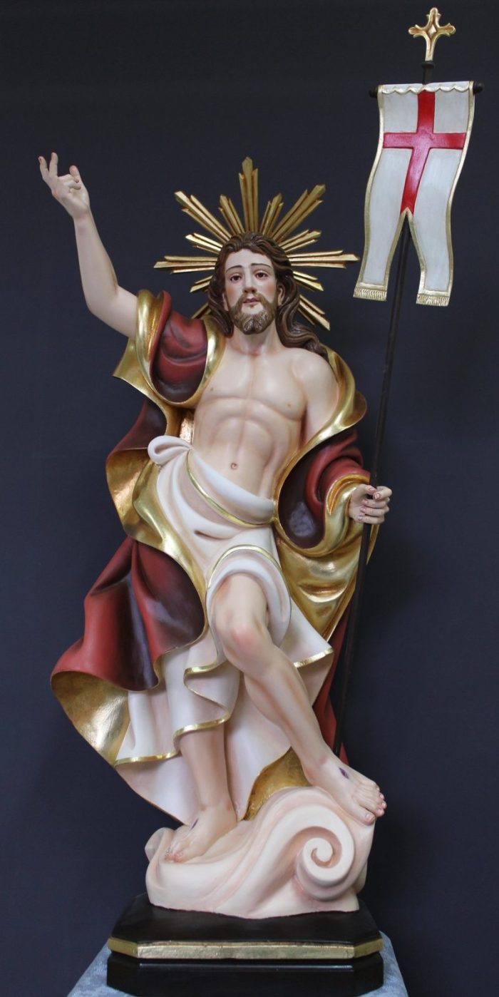 彩绘木雕-复活基督（Resurrected Christ）-多尺寸 - 图片 2