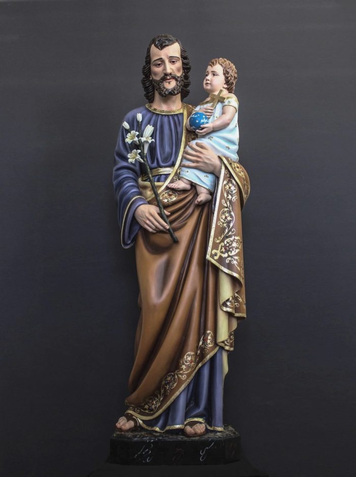 彩绘木雕-圣若瑟（St. Joseph）-多尺寸 - 图片 2