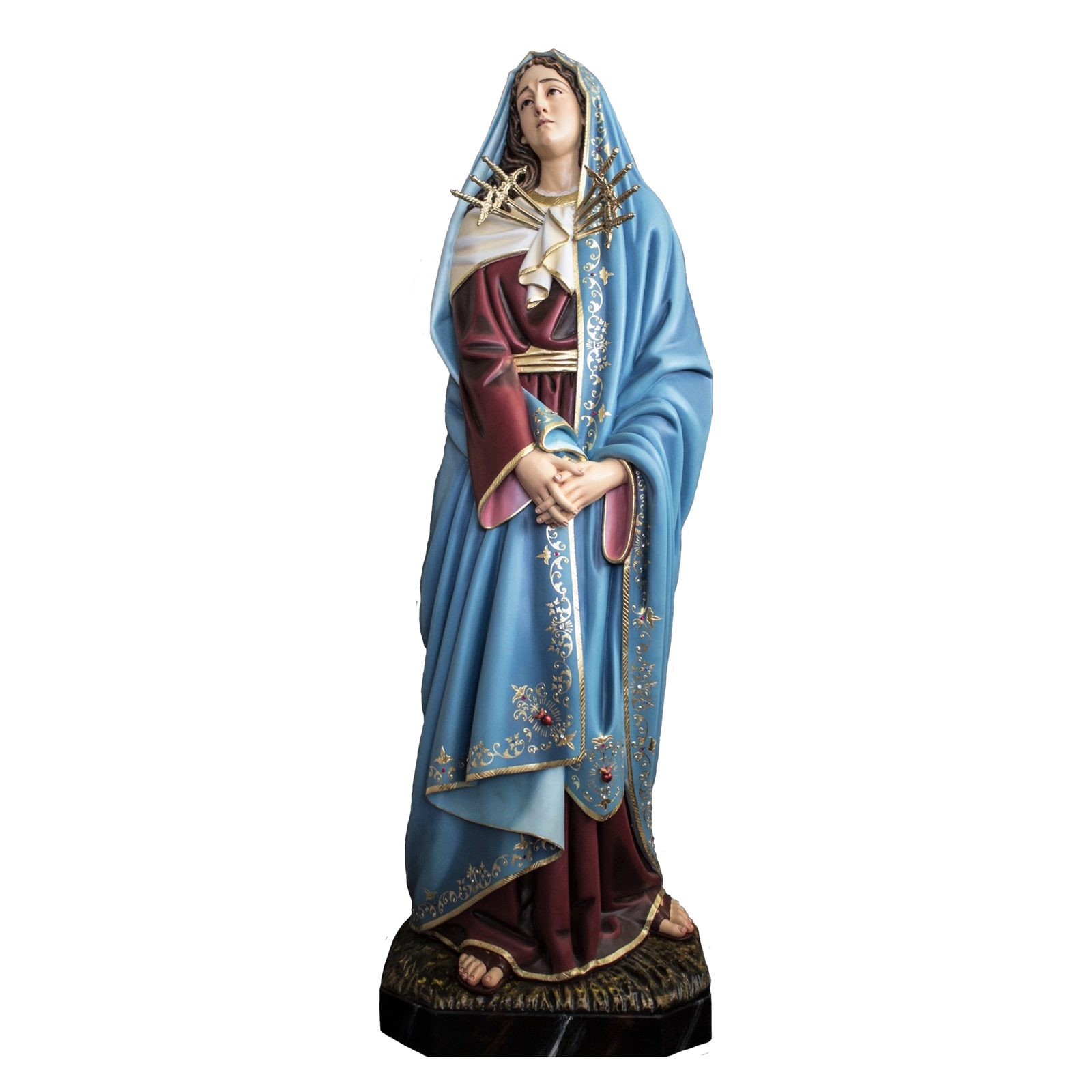 IC02STP123 彩绘木雕-痛苦圣母(Our Lady of Sorrows)-多尺寸 - 图片 1