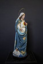 彩绘木雕-圣母圣心（Sacred Heart of Mary）-多尺寸 - 图片 3
