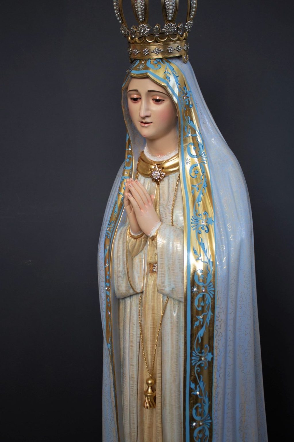 彩绘木雕-法蒂玛圣母（Our Lady of Fatima）-多尺寸