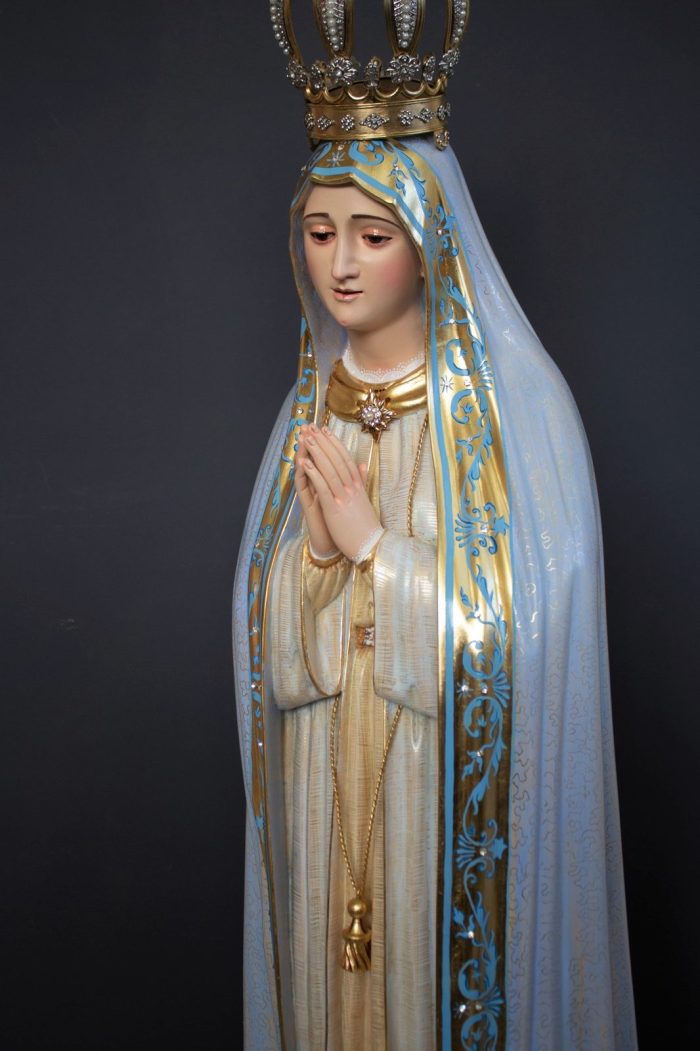 彩绘木雕-法蒂玛圣母（Our Lady of Fatima）-多尺寸 - 图片 4