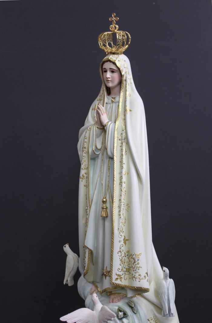 彩绘木雕-蓬塔法蒂玛圣母（Our Lady of Fatima of Ponta）-多尺寸 - 图片 2