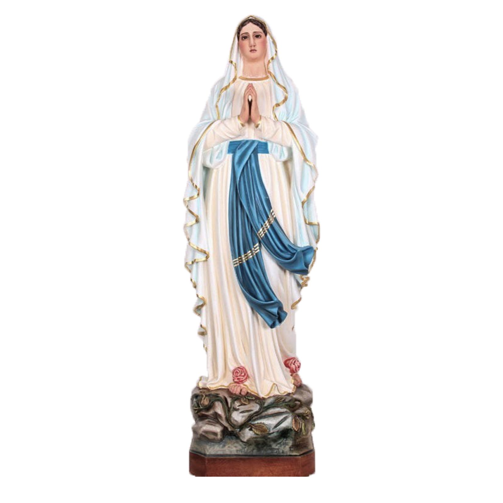 IC02STP158 彩绘木雕-露德圣母(Our Lady of Lourdes)-多尺寸 - 图片 1