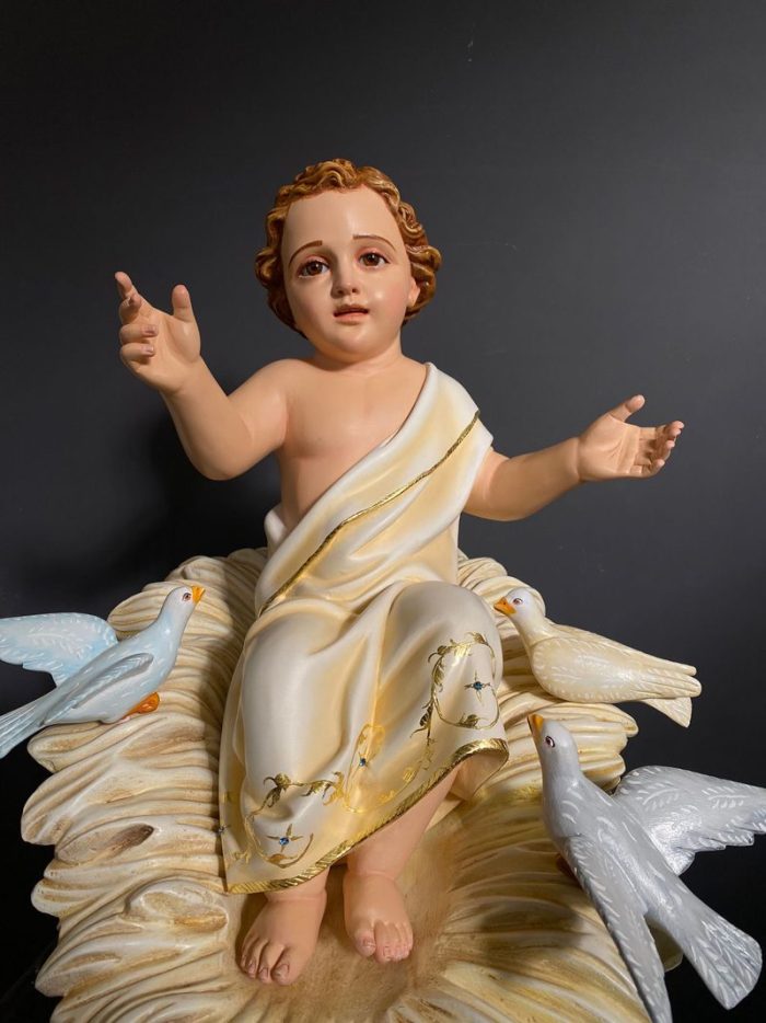 彩绘木雕-马槽中的圣婴耶稣（Baby Jesus in the Manger）-多尺寸 - 图片 4