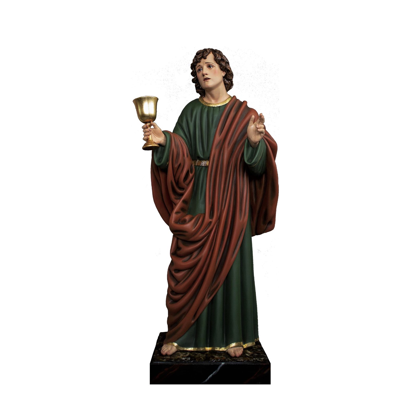 IC02STP408 彩绘木雕-圣若望宗徒(St. John the Evangelist)-多尺寸 - 图片 1